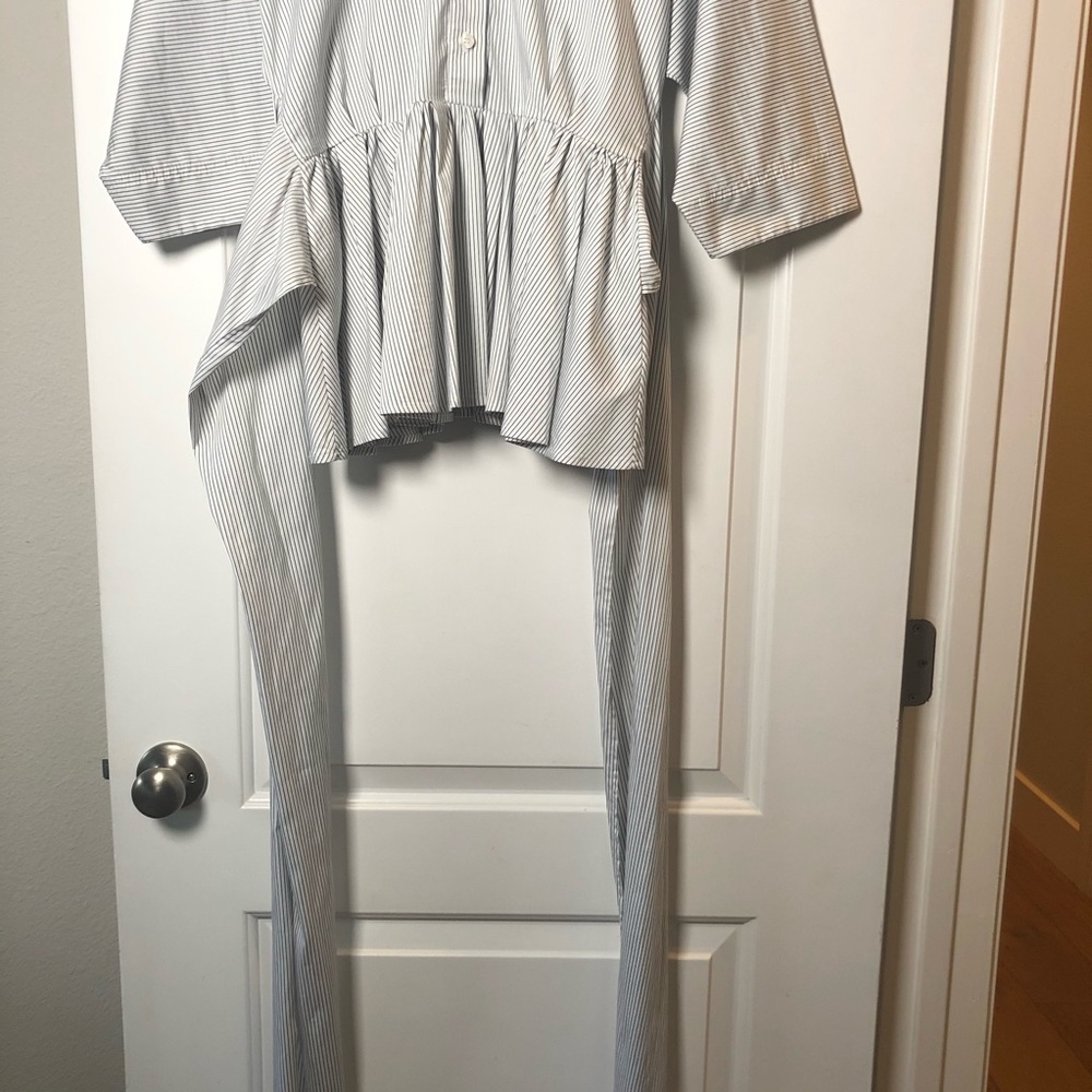 NWOT Tome Striped Peplum Shirt - Picture 11 of 15